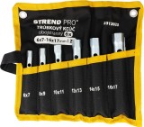 Set chei tubulare Strend Pro, duble 6x7&ndash;16x17 mm, zincate, 6 piese