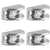 Suport oval, pentru polita geam, crom, 40 mm, 4 buc / set