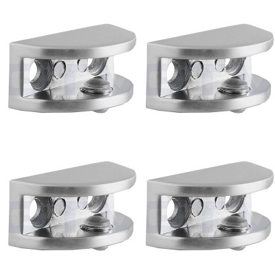 Suport oval, pentru polita geam, crom, 40 mm, 4 buc / set foto