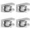 Suport oval, pentru polita geam, crom, 40 mm, 4 buc / set