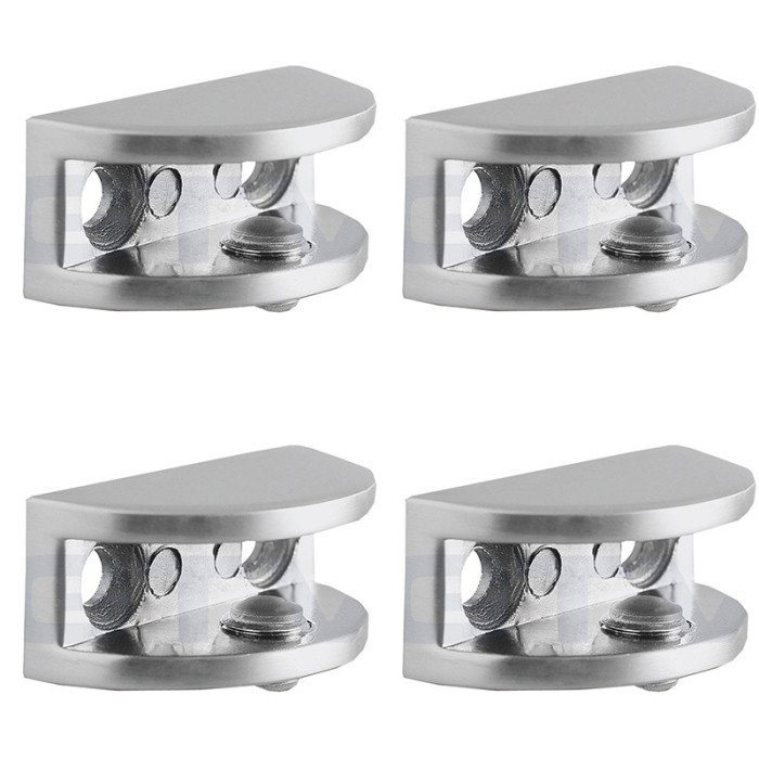 Suport oval, pentru polita geam, crom, 40 mm, 4 buc / set