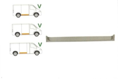 Panou reparatie usa Peugeot Boxer, 1994-08.2006, Citreon Jumper 1994-2006, Fiat Ducato 1994-2006 Partea Dreapta, usa culisanta , inferior foto