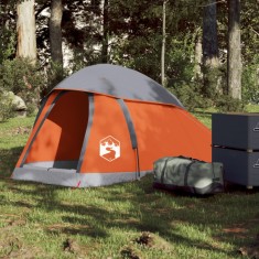 Gossi cort de camping pentru 1 persoana, gri/portocaliu, impermeabil
