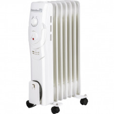 Calorifer electric Hausberg, 1500 W, 7 elementi, 3 nivele de putere, Termostat