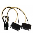Cablu de alimentare intern 2x SATA 15 pini tata - PCI Express mama, Valueline