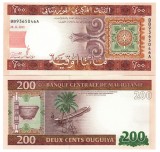 Bancnota Mauritania 200 Ouguiya 2013 P-17 UNC Africa