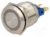 Intrerupator anti-vandalism, ON-ON, &Oslash;22mm, ONPOW - GQ22-11ZE/G/24V