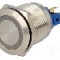 Intrerupator anti-vandalism, ON-ON, &Oslash;22mm, ONPOW - GQ22-11ZE/G/24V