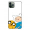 Husa compatibila cu Apple iPhone 11 Pro Max Silicon Gel Tpu Model Finn and Jake Tongues