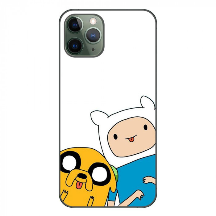 Husa compatibila cu Apple iPhone 11 Pro Max Silicon Gel Tpu Model Finn and Jake Tongues