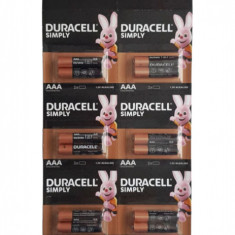 Set 20 baterii AAA, LR03, Alkaline, 1.5V, Duracell