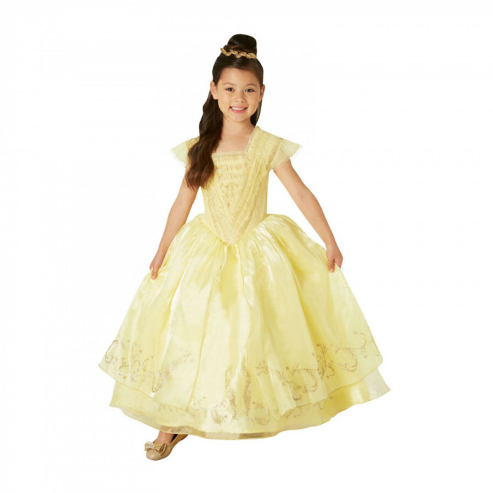 Costum Printesa Belle Premium pentru fete - Frumoasa si bestia 104 cm 3-4 ani