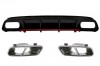 Difuzor Bara Spate cu Ornamente Crom MERCEDES W176 A-Class (2012-2018) A45 Facelift Design Performance AutoTuning, KITT