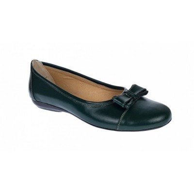 Oferta marimea 39 - Balerini dama casual din piele naturala, Verde - LARENAVERDE foto