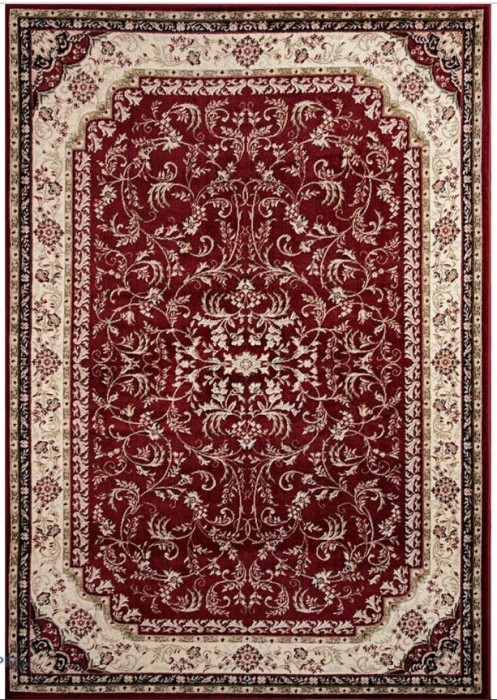 Covor Model Lotos 15055-210, Marime 60 x 110 cm, Rosu, Inaltime Fir 8 mm, Antialergic, Polipropilena, Living, Dormitor, Sufragerie, Birou