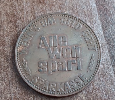M3C1 104 - Jeton de colectie - foarte vechi - 40 JAHRE WELTSPARKTAG foto