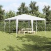 VidaXL Cort de petrecere alb 4x4 m PE