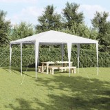 vidaXL Cort de petrecere alb 4x4 m PE