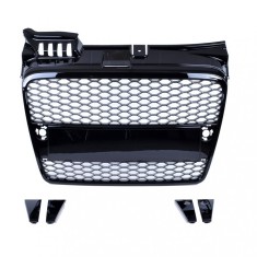Grila fara emblema Audi A4 B7 RS Style negru lucios PDC NOU