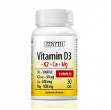 Vitamina D3 + K2 + Ca + Mg Complex, 30 capsule, Zenyth