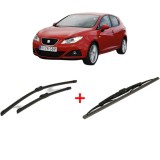 Cumpara ieftin Set 3 stergatoare SEAT IBIZA IV Hatchback Van (6J1) 2008-2015, parbriz si luneta, Bosch Twin