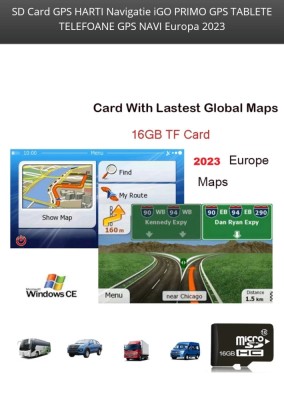 SD Card GPS HARTI Navigatie iGO PRIMO GPS TABLETE TELEFOANE GPS NAVI Europa 2023 foto