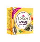 Cutie cu 15 piramide de ceai Lovar&eacute; - Golden Mango: ceai verde cu fructe și petale 30 g