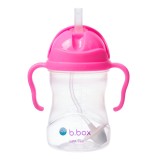 Cana cu pai, 6 luni+, Roz Rodie, 240 ml, B.Box