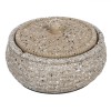Scrumieră Ciment, Rotundă, Cu Capac, Aspect Nisip, Antiderapantă, 11x5cm, Oem