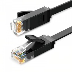 Cablu Retea UGREEN NW102 Flat, UTP, Cat6, 10m, Negru