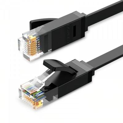 Cablu Retea UGREEN NW102 Flat, UTP, Cat6, 10m, Negru foto