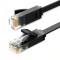 Cablu Retea UGREEN NW102 Flat, UTP, Cat6, 3m, Negru
