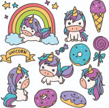 Cumpara ieftin Sticker decorativ, Unicorn , Multicolor, 60 cm, 4958ST, Oem