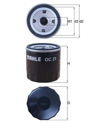 MAHLE OC 21 Filtru ulei foto