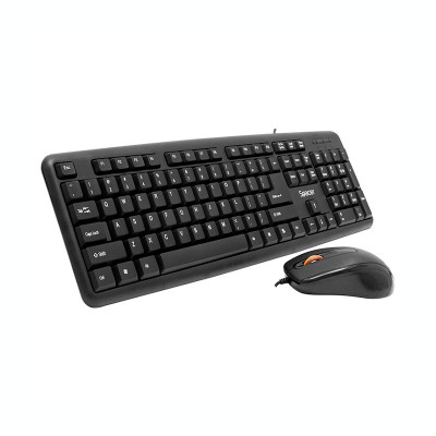 Kit tastatura si mouse Spacer SPDS-S6201 cu fir USB, negru foto