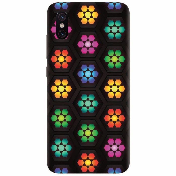 Husa silicon pentru Xiaomi Mi 8 Pro, Kaleidoscope Mosaic Patterns