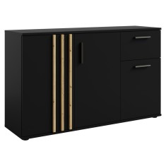 Comoda DTD negru stejar artisan Tolis 120x35x73 cm