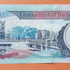 2 Dolari 2007 - Bancnota Barbados - two dollars - piesa SUPERBA - UNC