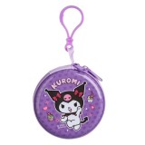 Portofel Metalic Mov Kuromi cu Breloc pentru Copii &Oslash;7,5x3cm