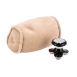 Cumpara ieftin Set perna cu masaj si mini aparat masaj, textil maro 24 x 14 cm