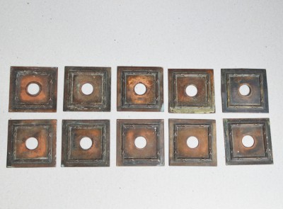 Lot 10 ornamente de cupru stil neoclasic foto