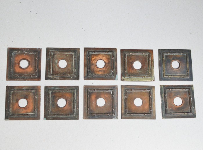 Lot 10 ornamente de cupru stil neoclasic