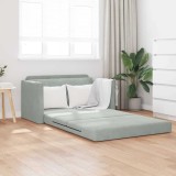 Canapea Pat 2-in-1 Gri deschis 124x204x61 cm Catifea