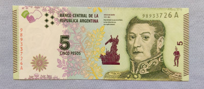 Argentina - 5 Pesos ND (2015) foto