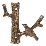 Cumpara ieftin Cuier perete metal auriu Pasare 9x4x9 cm