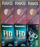 6 Casete video sigilate , LG , Panasonic, RAKS