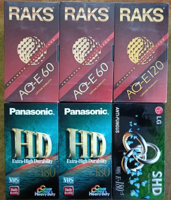 6 Casete video sigilate , LG , Panasonic, RAKS foto