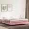 vidaXL Pat cu arcuri fără saltea roz 200x210 cm catifea 3315848