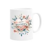 Cana alba personalizata "Happy Mother's Day", INOVATIX&reg;. 330ml
