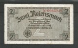 GERMANIA NAZISTA 2 MARCI REICHSMARK 1940 [22] P- 137a ,7 cifre , Litera N , VF